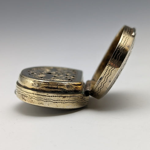 1819 British Antique Sterling Silver Vinaigrette with Sponge John Shaw